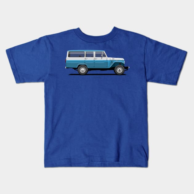 Land Cruiser Station Wagon FJ45LV - Blue Kids T-Shirt by ARVwerks